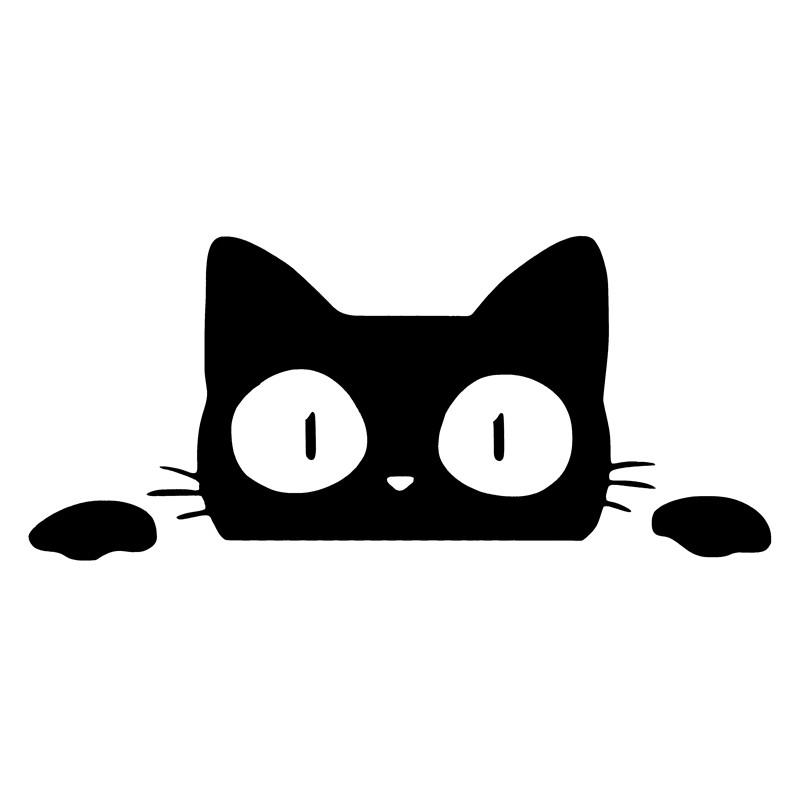 Universal Reflective Peeking Cat Animal Car Cartoon Sticker Water-resistant Window Decals Auto Decor Accessories