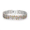 Luxury Multi-colored Natural Tourmaline Bracelet Precious Gems with S925 Silver Women Jewelry for Wedding & Anniversary Gifts