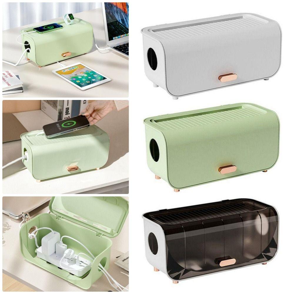 1Pcs Dustproof Power Line Storage Case Waterproof Charger Socket Organizer Cable Storage Box