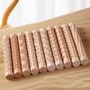 Creative Wooden Pressure Roller DIY Embossed Rolling Pin Pattern Mud Rolling Rod  Clay Tools