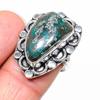 Хризоколла Ручная работа 925 Стерлинговое серебро Ювелирное кольцо Размер 9 s8F88