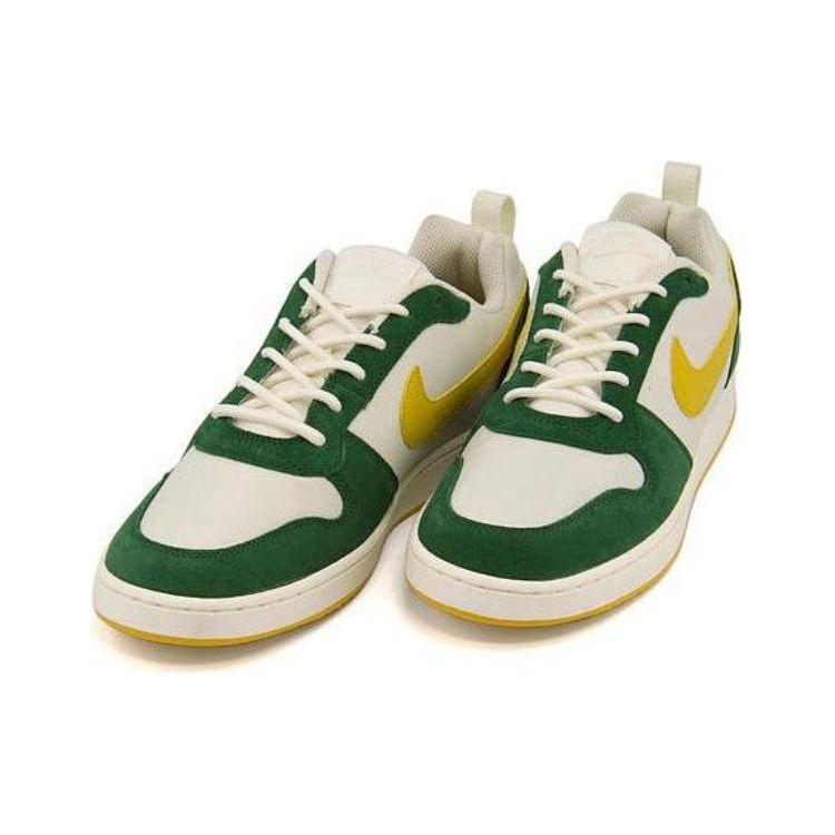 Nike Court Borough Low Premium нескользящие прочные низкие кроссовки для скейтбординга мужские кроссовки белые зеленые желтые 844881-100