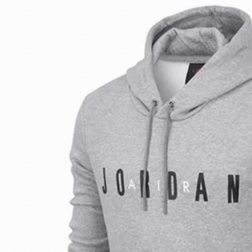 Jordan Толстовки Мужские Серые С Капюшоном Умеренные Обычные CJ9666-063
