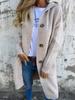 Women's Autumn/Winter Hooded Knitted Cardigan Sweater with Pockets and Buttons - European & American Style