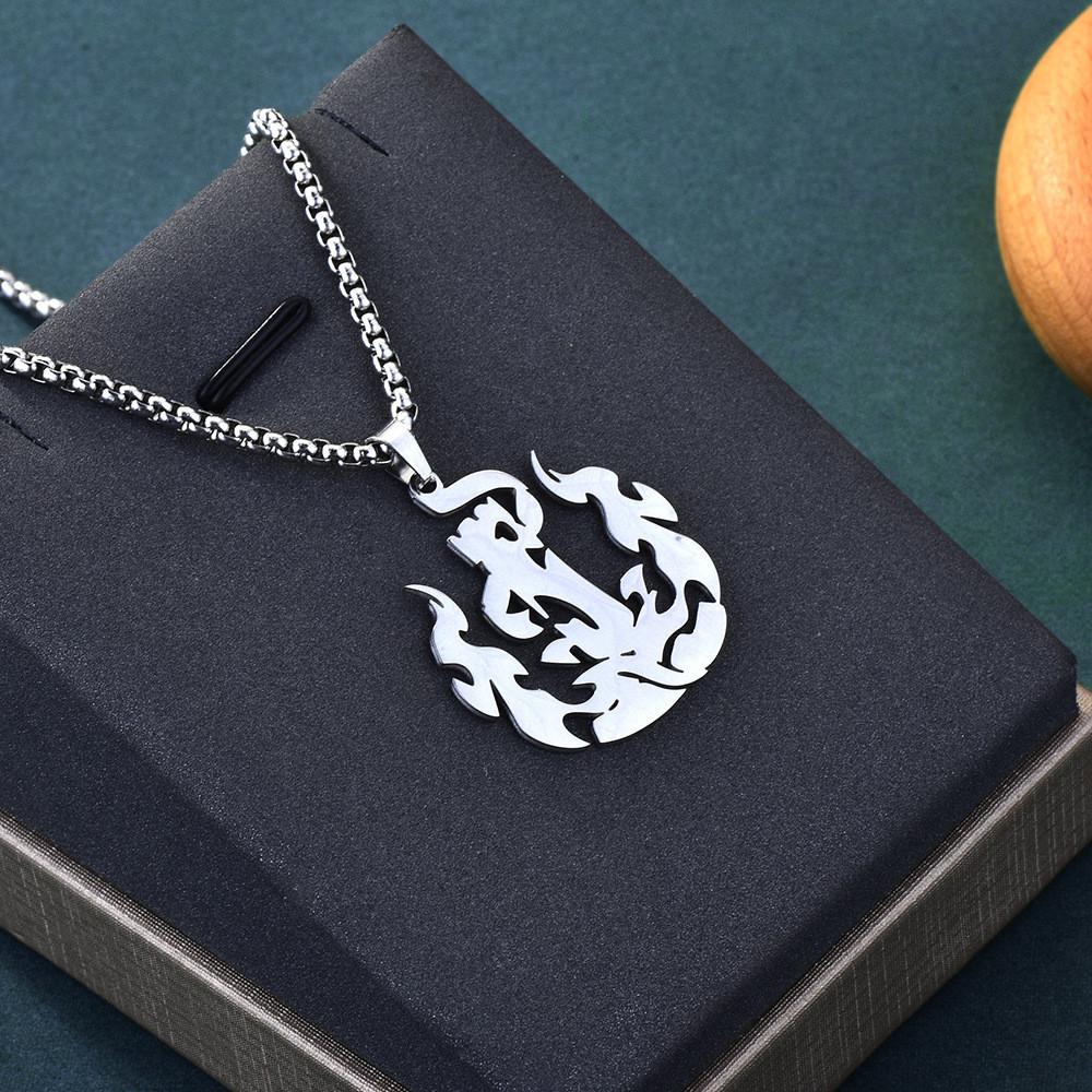 Стильное и элегантное ожерелье из титановой стали с геометрическими формами для мужчин и женщин