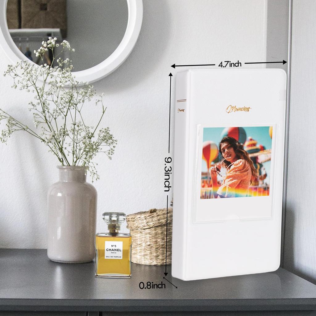 Rieibi FUJIFILM Instax Cute Instax Compatible with Polaroid Instax Instax Album Inch Holds 64 Can Also Store Business Cards and Cash Instax Wide 400