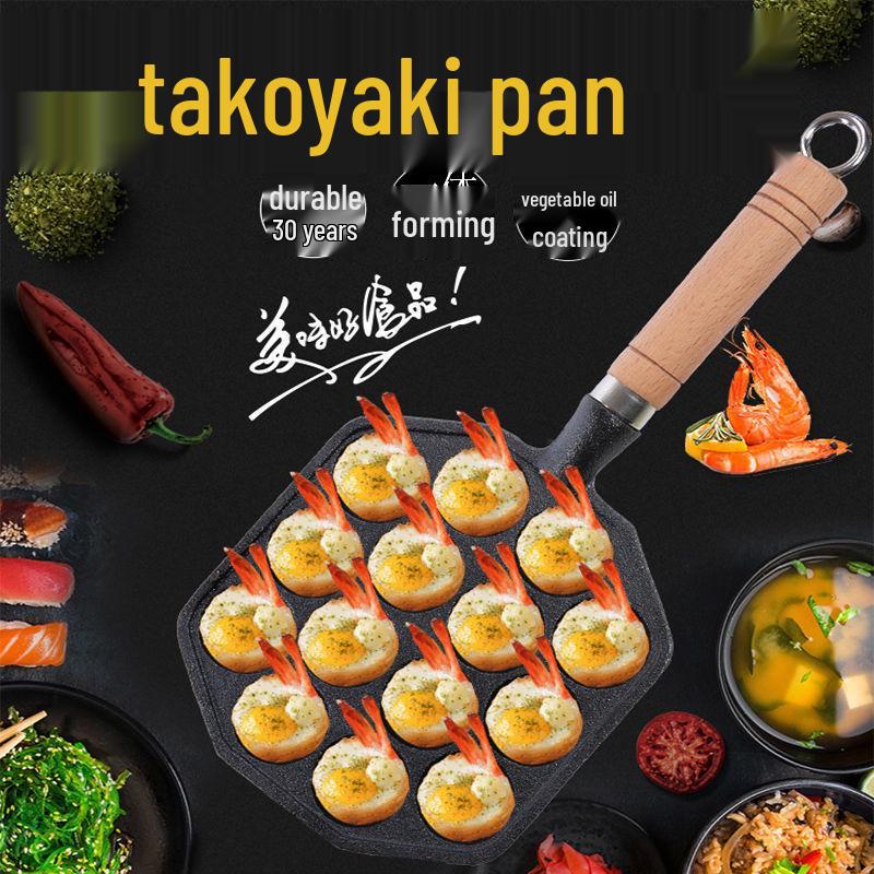 Non-Stick Korean-Style Electric Octopus-Shaped Cherry Kid Cast Iron Pan for Quail Egg Frying and Baking