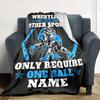 Wrestling Sports Require More Than One Ball Multipurpose Personalized Name Comfortable Texture Throw For Sofa Couch Office Bed Picnics Ideal For All