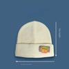 Чисто цветная шерстяная повседневная хип-хоп шапка шапка бини универсальная вязаная шапка мужская и женская индивидуальная модная парная шапка
