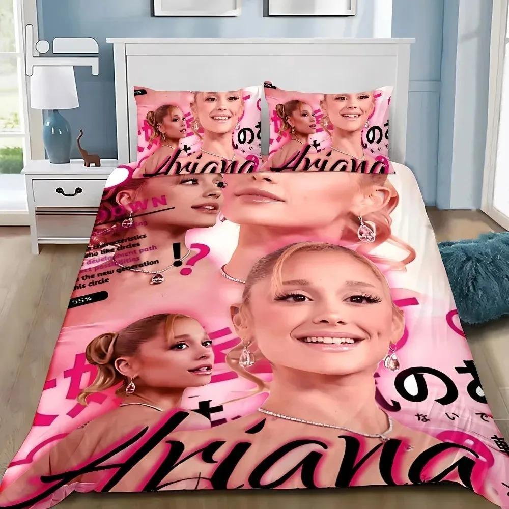 Singer A-Ari-ana G-Gran-de Duvet Cover Pillowcase Bedding Set adults Boy Girl Bedroom Decoration 2/3piece set Single Queen Large