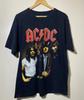 Винтажная футболка с графическим принтом AC/DC Black Rock Band, репринт, размеры S–4XL, унисекс