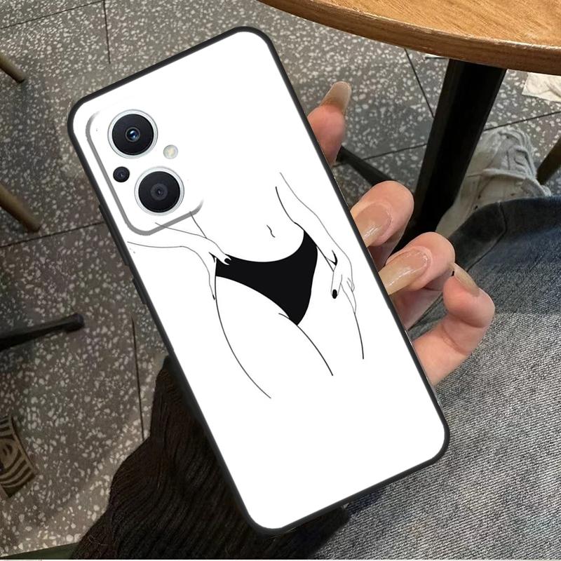Арт с контуром женского тела Для OPPO Reno 7 8 Lite 8T 14F 13F 11F 12F 10 11 12 13 14 Pro OPPO Find X9 X8 X5 X6 Pro Чехол