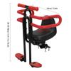 Front Toddler Bike Seat Front Mounted Children Safety Seat with Fence and Footrest