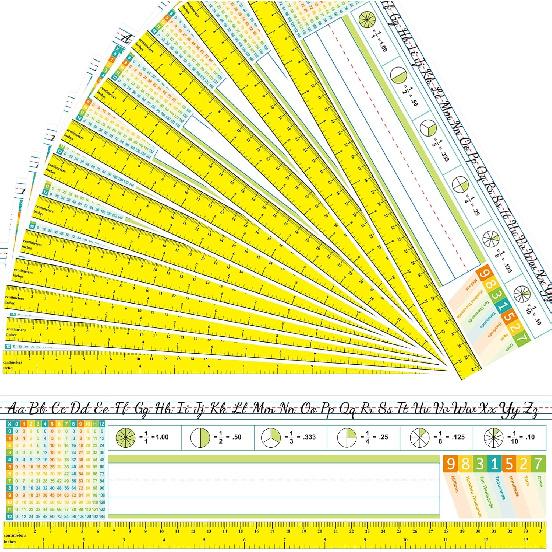Fancy Land Multiplication Desk Reference Nameplates Math Traditional Manuscript Name Plate Self Adhesive for Students Pack of 36