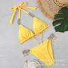 Женский сексуальный однотонный раздельный купальник из двух частей для купания в горячих источниках