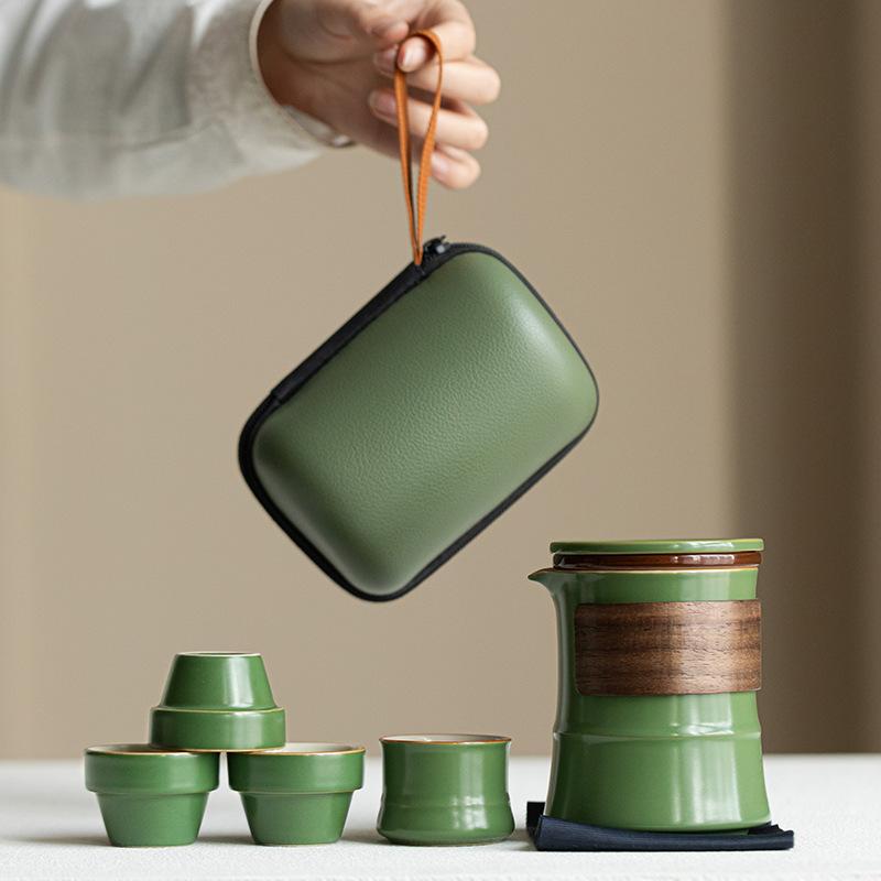 Gaosheng Travel Kung Fu Teacup Tea Set High-end Business Commemorative Gift Box for Leaders