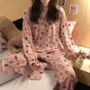 Women's Cartoon Pajama Set - Long Sleeve & Pants, Spring/Autumn, Cute & Comfy Home Wear