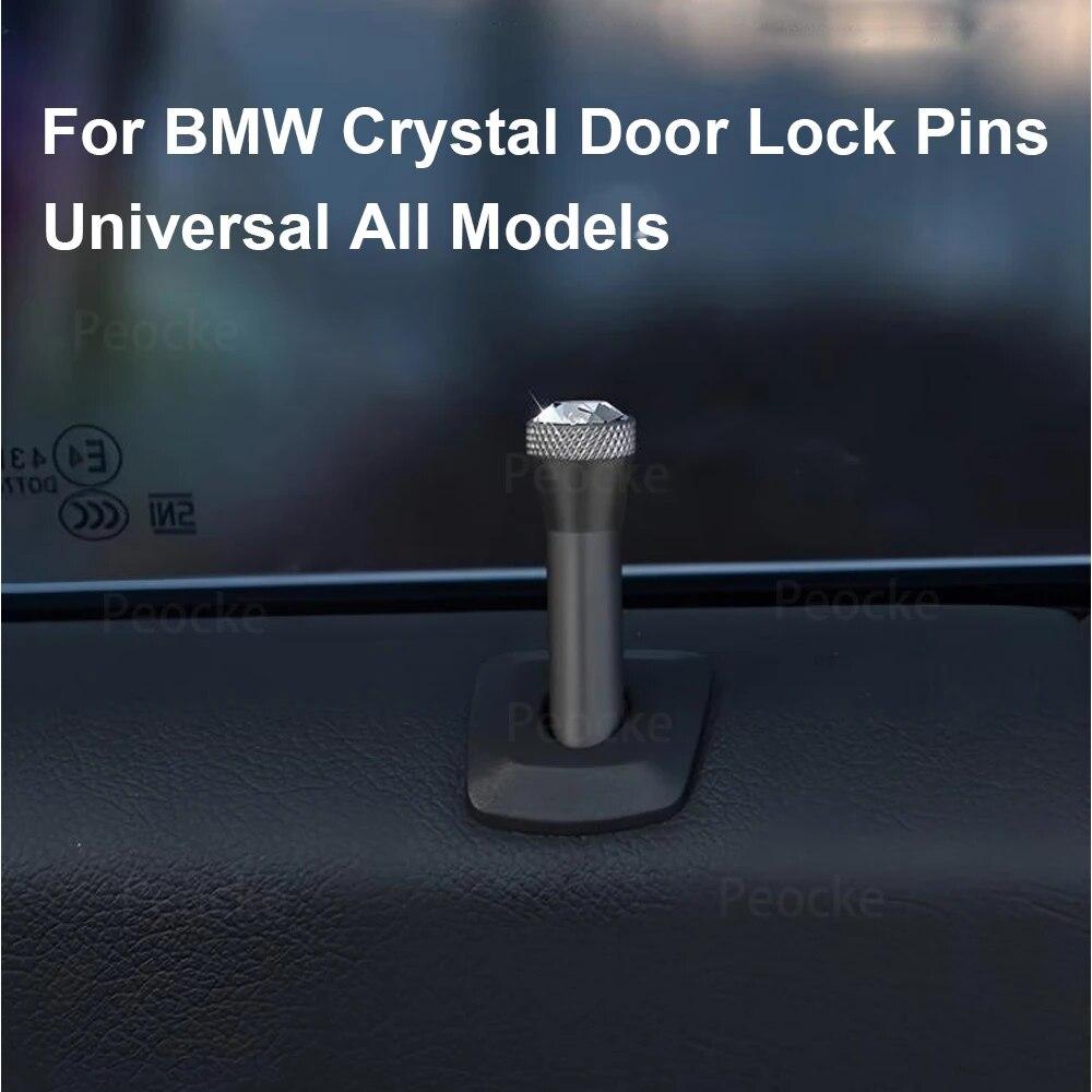 4 шт. для BMW Crystal Door Pin Lock Universal для всех моделей F10 F20 F30 G20 G30 G05 для Mini Cooper Easy Install Car Interior Accessories