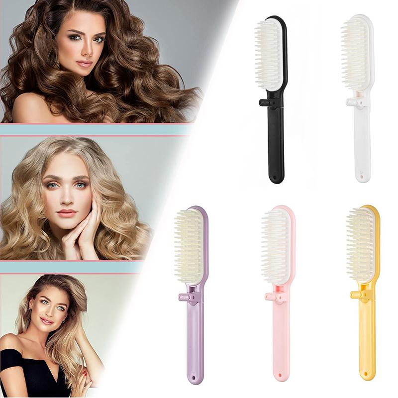 Складная расческа для волос, портативная мягкая расческа для распутывания волос, антистатическая массажная щетка для головы и кожи головы, дорожная карманная расческа для укладки волос, парикмахерская