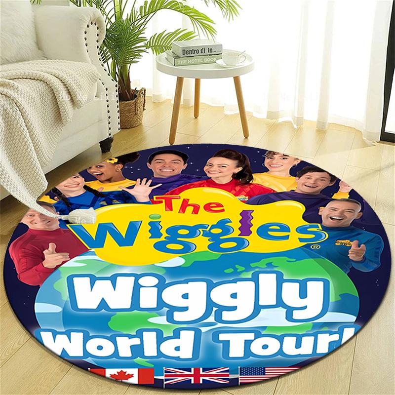 1pc The Wiggles1 Design Printed Area Round Carpet for Bedroom Living Room Home Decor Rugs Mat Non Slip Mat Rug for Bedside