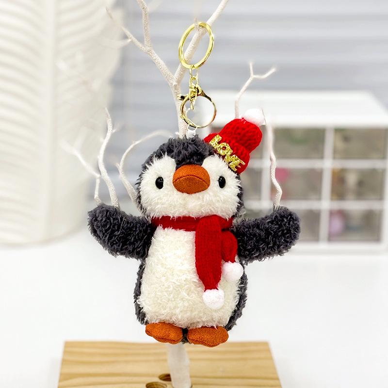 Милый маленький пингвин кулон плюшевая игрушка кукла мультфильм школьный портфель подвесной орнамент брелок кукла
