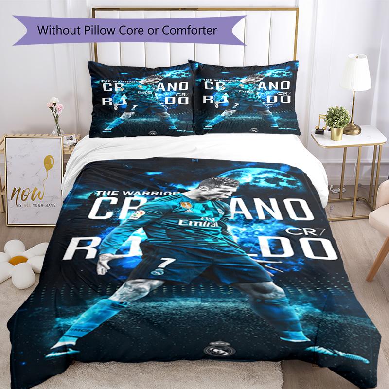 Ronaldo's Prince Neymar's Journey Glory Bedding Set, Breathable Duvet Cover with Pillowcases, Soft Bed Linen for Bedroom Home Decoration, Perfect Fest