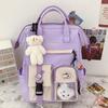 2021 Preppy Purple Backpack Women Waterproof Candy Colors Backpacks Fancy High School Bags for Teenage Girl Cute Travel Rucksack