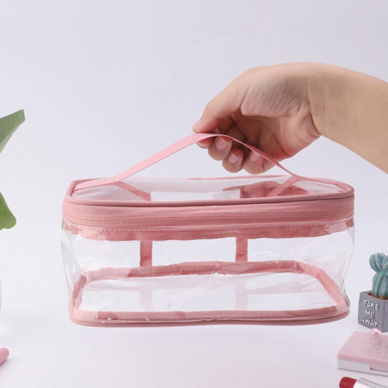 Thickening Transparent Toiletries Bag Waterproof Large Capacity Cosmetic Bag Household Traveling Portable Organizing Storage Bag