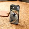 Милый чехол для телефона с изображением собаки Сиба-ину для Samsung A73,72,71,A52,51,40,41,A22,A32,31,A13, Мягкий черный корпус