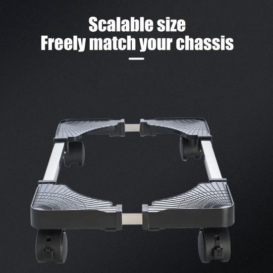 Мобильная подставка для процессора, регулируемая компьютерная стойка с 4 фиксирующими колесами, легко