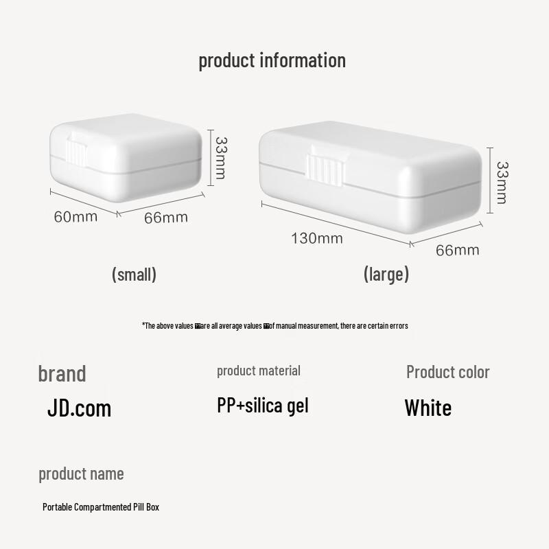 Портативный еженедельный органайзер для таблеток Jingdong Jingzao
