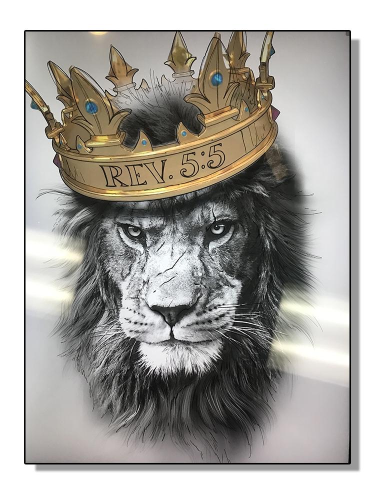 King Queen Lions Wear Crown Posters Canvas Painting Animal Nordic Wall Picture Print For Modern Living Room Home Decoration