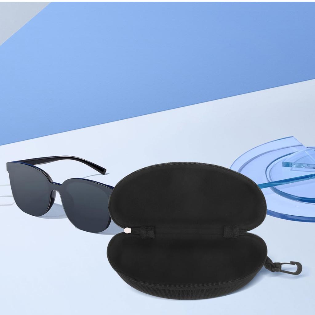 Portable Zipper Carabiner Sunglasses Protector Box Hard Eye Glasses Case Travel Pack Glasses Case Eyewear Accessories With Hook