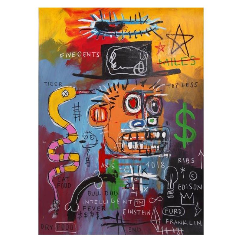 Абстрактное уличное граффити, художественная картина на холсте, поп-портрет, художественные постеры и принт, настенная художественная картина для гостиной, украшения дома