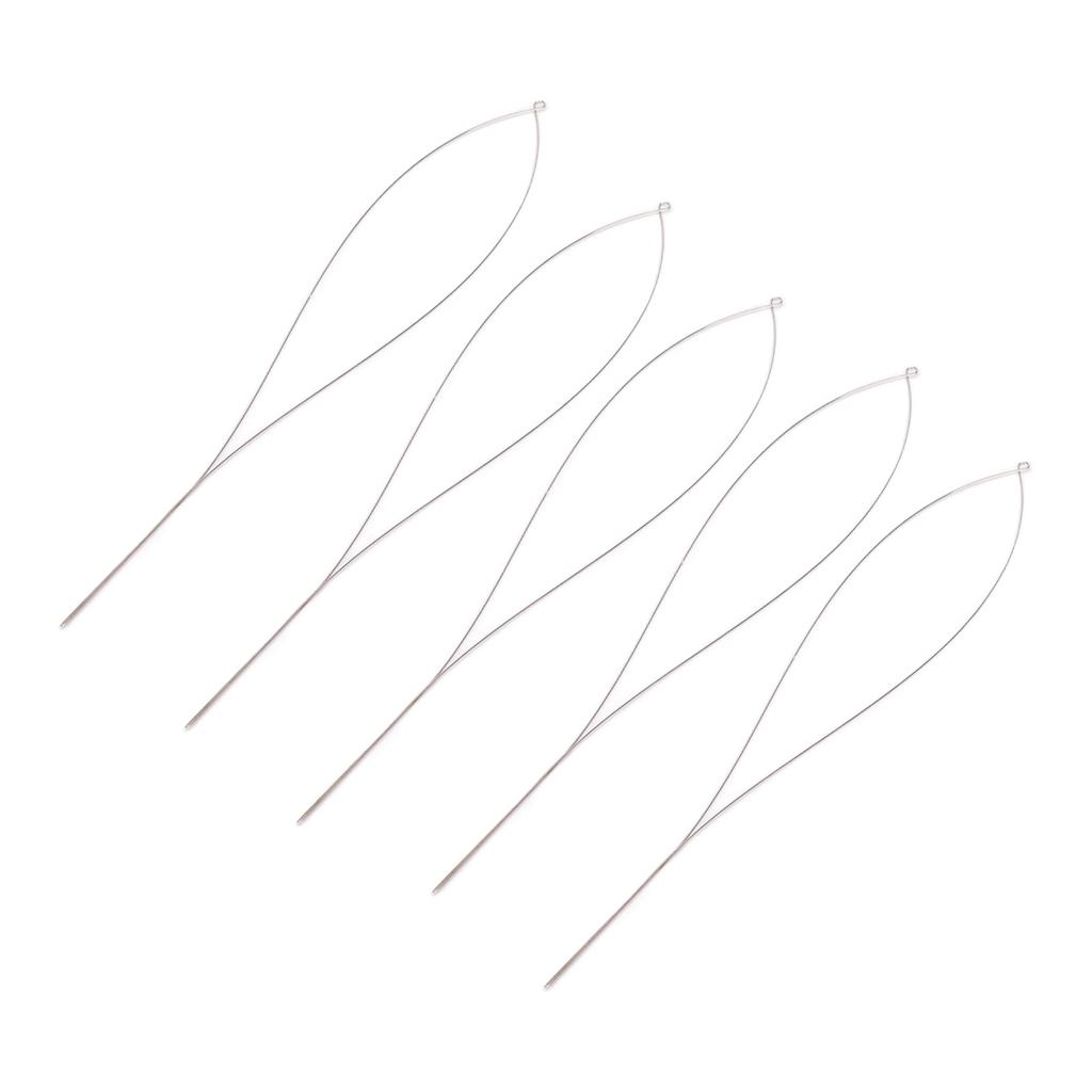 20Pcs Beading Needles Flexible Middle Open Large Eye Hand Threading Beading Needles Set 10.5cm