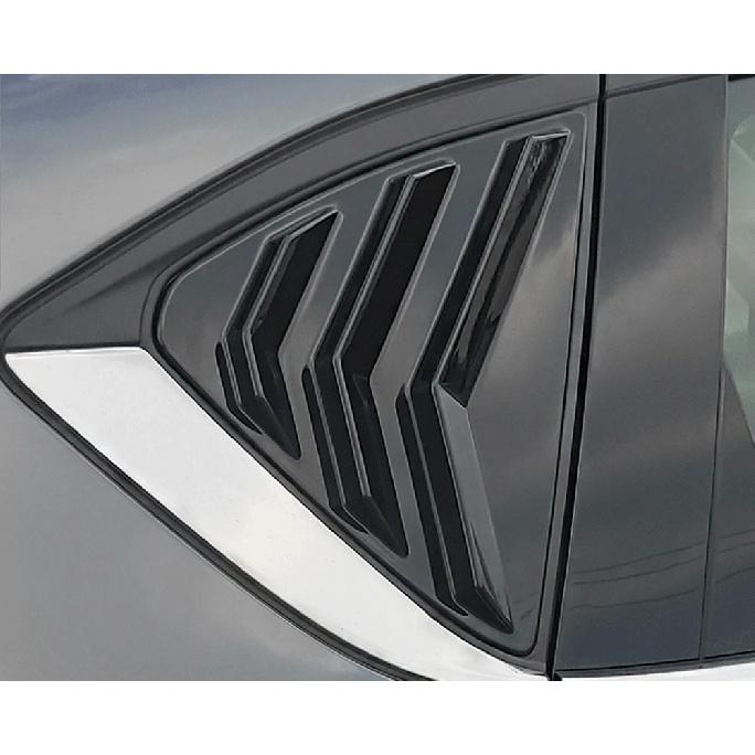 For Mazda CX-5 CX5 2017 2018 2022 2023 Glossy Black Rear Window Shutter Cover Trim Window Louver Side Vent Trim