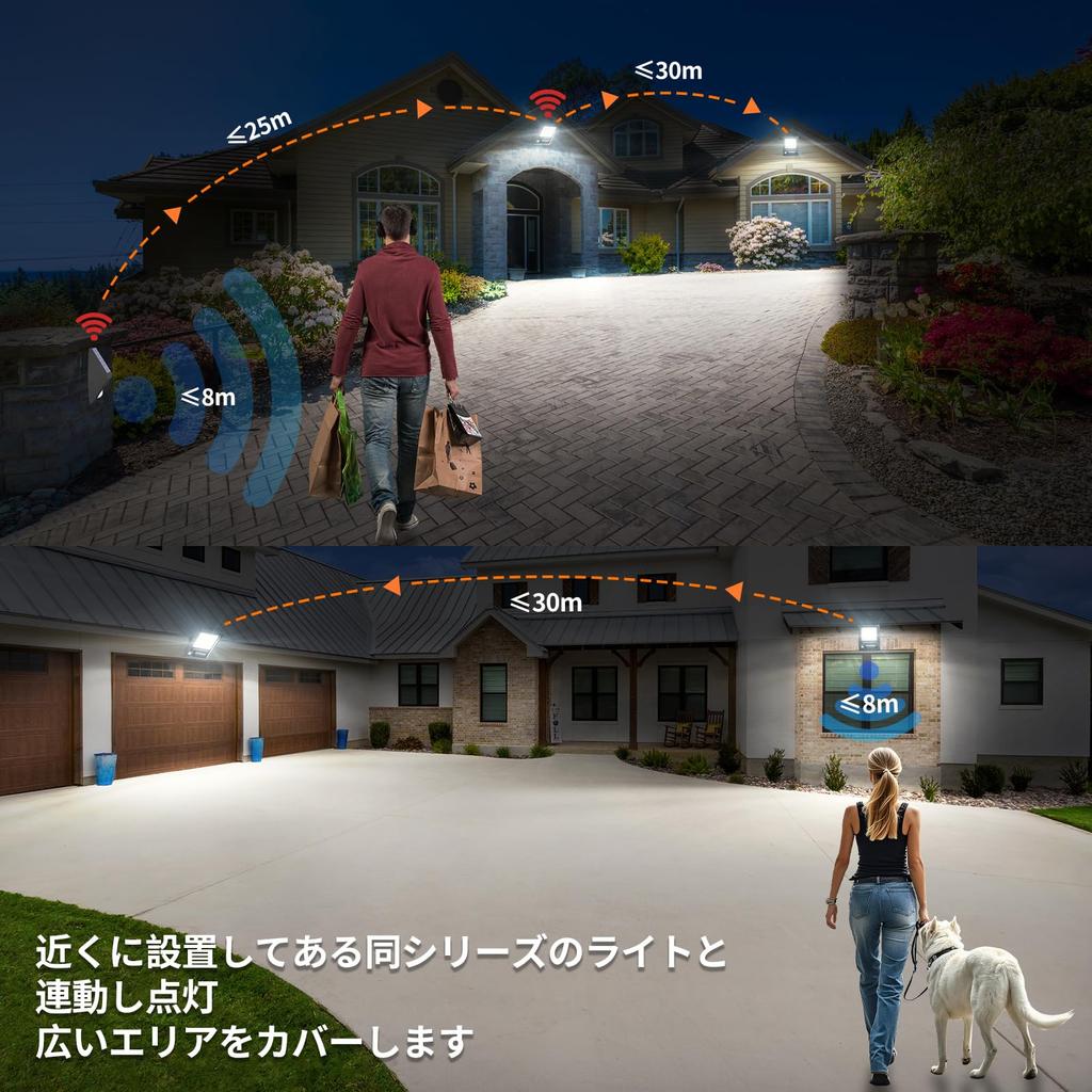 Intelamp Solar Light with Motion Sensor for Outdoor LED 170 Maximum Lumens of 2000 High High Solar Automatic 3 Intelligent No Electricity IP65