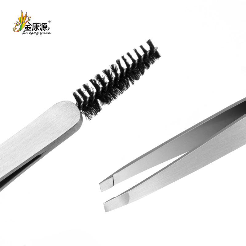 Тонкий рот из нержавеющей стали с кисточкой для бровей, триммер для бровей, носить накладные ресницы, косметический гаджет