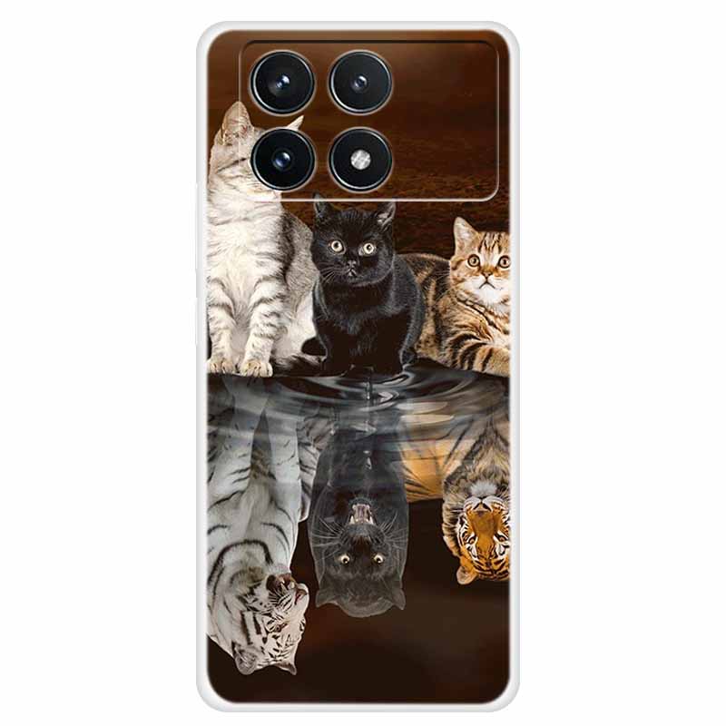 Clear Cover For Xiaomi Poco F6 Pro Case 2024 Paint Soft Silicone TPU Back Cases For Xiaomi Poco F6 Pro 5G Phone Cover Capa Coque