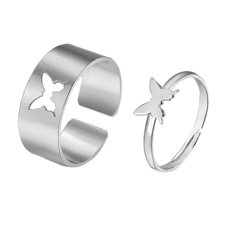 iF ME Корейский набор регулируемых колец с открытием в виде бабочки, персонализированные золотые кольца, ювелирные аксессуары