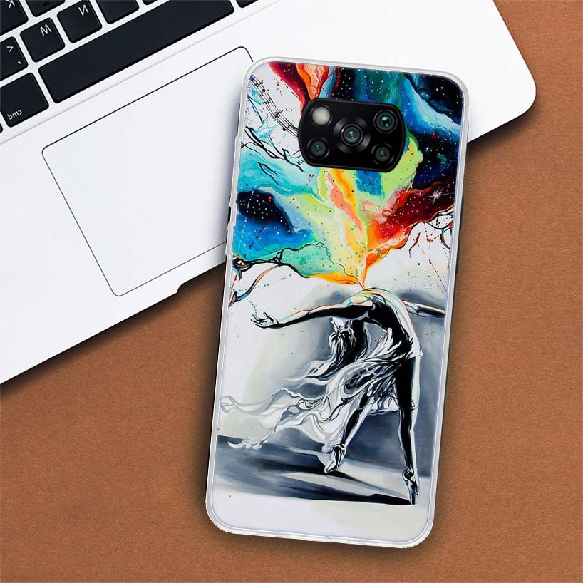Ballerina Ballet Dancing Phone Case For Xiaomi Poco X3 GT X4 NFC M4 Pro M3 M2 F3 F2 F1 Mi Note 10 A3 A2 Lite A1 CC9E Fundas