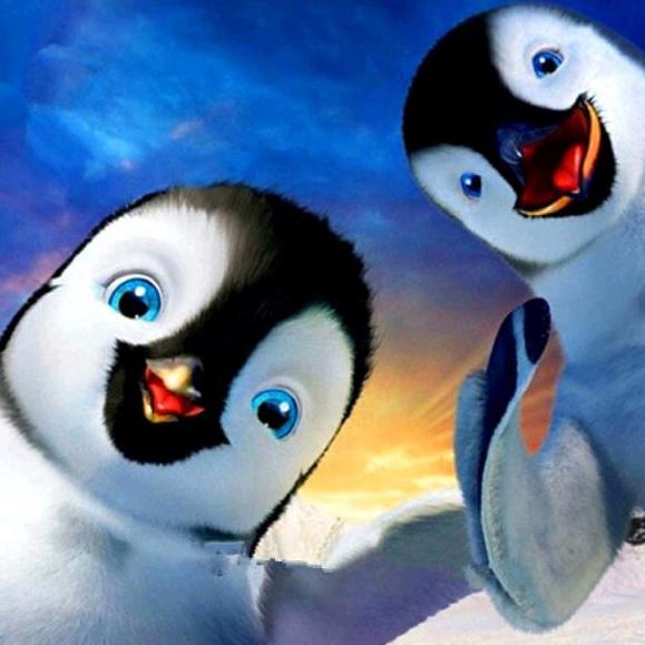 5D DIY Diamond Painting Full Square Penguin Set Cross Stitch Diamond Embroidery Cartoon Mosaic Picture of Rhinestones Decor Gift