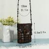 Portable Cloth Ethnic Style Crossbody Bag Retro Coconut Shell Handmade Weave Bag Vintage Handbag Bohemian Shoulder Bag Women