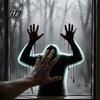 Reusable Window Murals Halloween Blood Hand Zombie Silhouette Static Cling, Scary Ghost Shadow Clings Glass Decal, PVC Sticker for Home Party