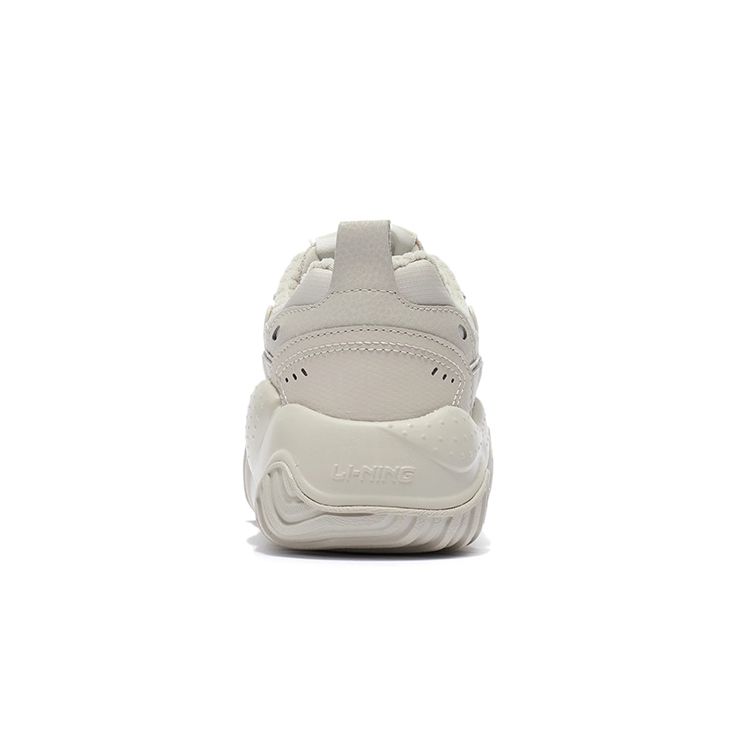 Кроссовки для бега Li Ning Cat Paw Lite с флисовой подкладкой, нескользящие, износостойкие, теплые, с низким верхом, женские, овсяно-серые AGCR230-2