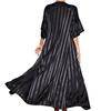 Women’s Nightgown Slip Night Dress 2 Pieces Set Satin Stripe Pajamas Dressing Gown Robe Sleepwear Home Wear Spring Autumn Sleep Lounge Clothes
