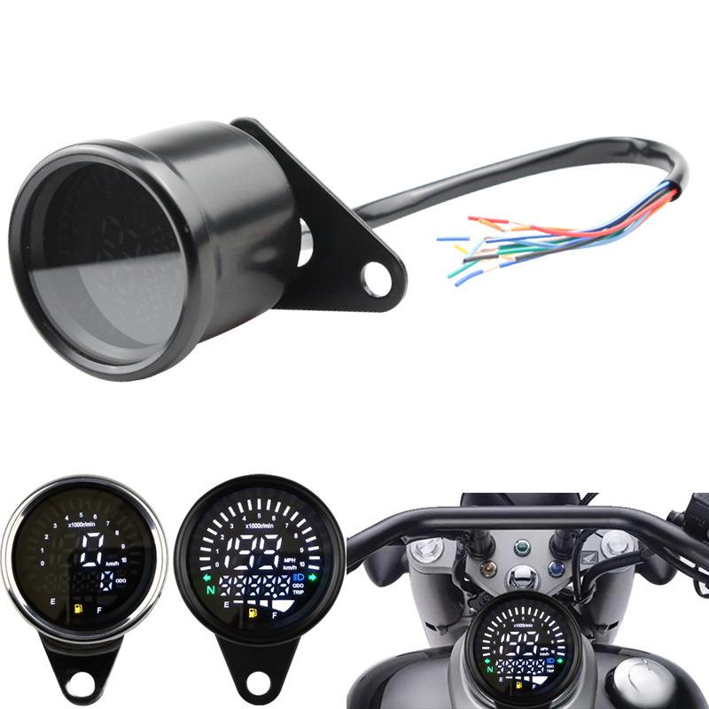 Мотоциклетный спидометр тахометр датчик, 0~10000 об/мин 0-199 км/ч 12 В универсальный мотоцикл ЖК цифровой