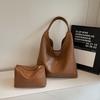 Fashion Bag Women'S Texture Portable Shoulder Bag Women'S Simple Commuter Tote Bag Casual Retro Mother And Child Bag Women'S Bag
