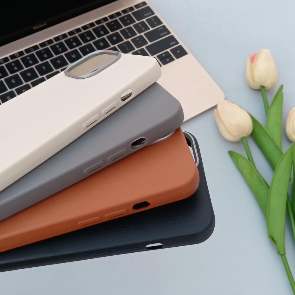 Простой кожаный мягкий чехол для iPhone, высококачественный кожаный чехол, подходящий для Apple 16, чехол для мобильного телефона 15, защитный чехол 14promax