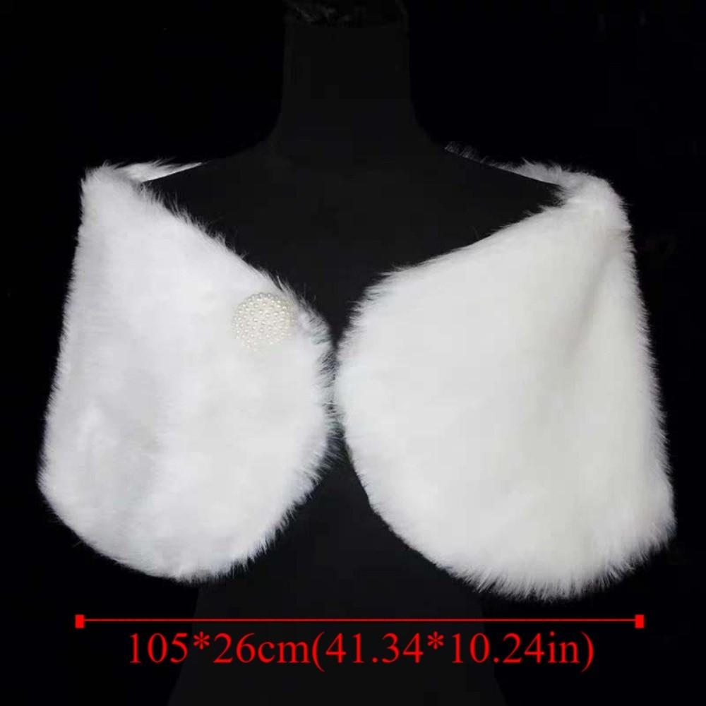 Ticken Warm Wedding Faux Fur Shawl Faux Fur Rabbit Fur Scarves Plush Shawl  Scarf Accessories